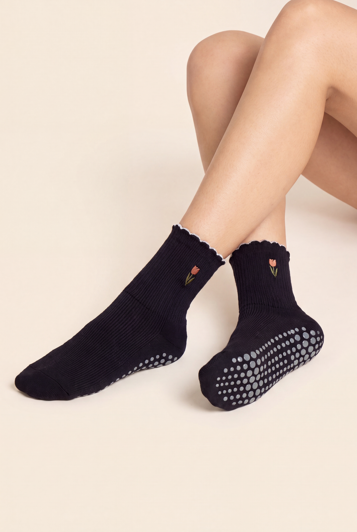 Tulip Grip Sock - Black