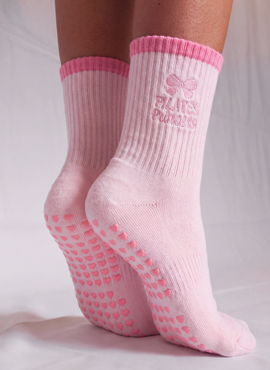 Pilates Princess Grip Sock - Pink