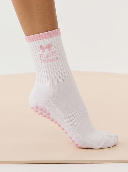 Pilates Princess Grip Sock - White