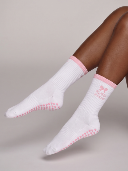 Pilates Princess Grip Sock - White