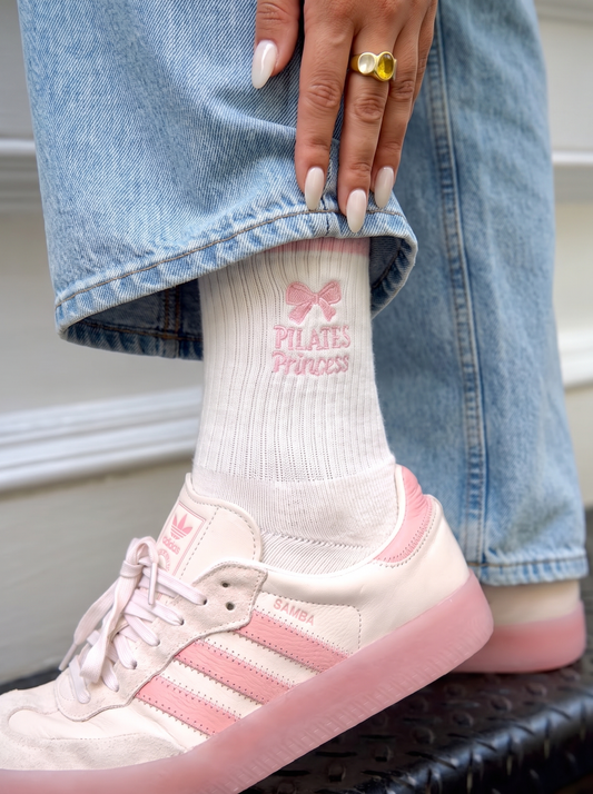 Pilates Princess Grip Sock - White