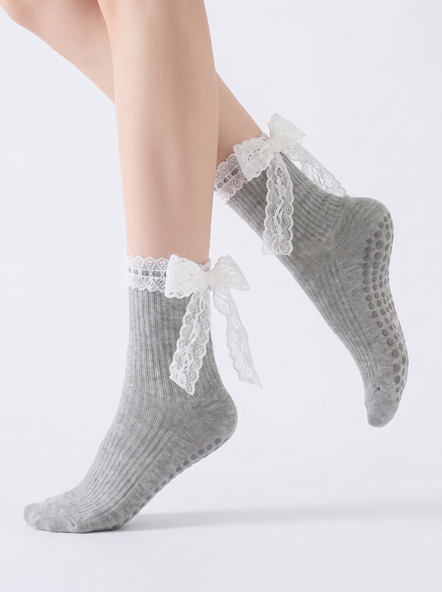 Pointe Grip Sock - Gray