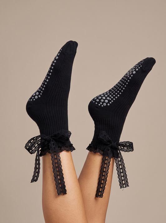 Pointe Grip Sock - Black