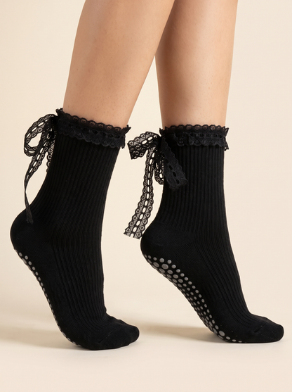 Pointe Grip Sock - Black