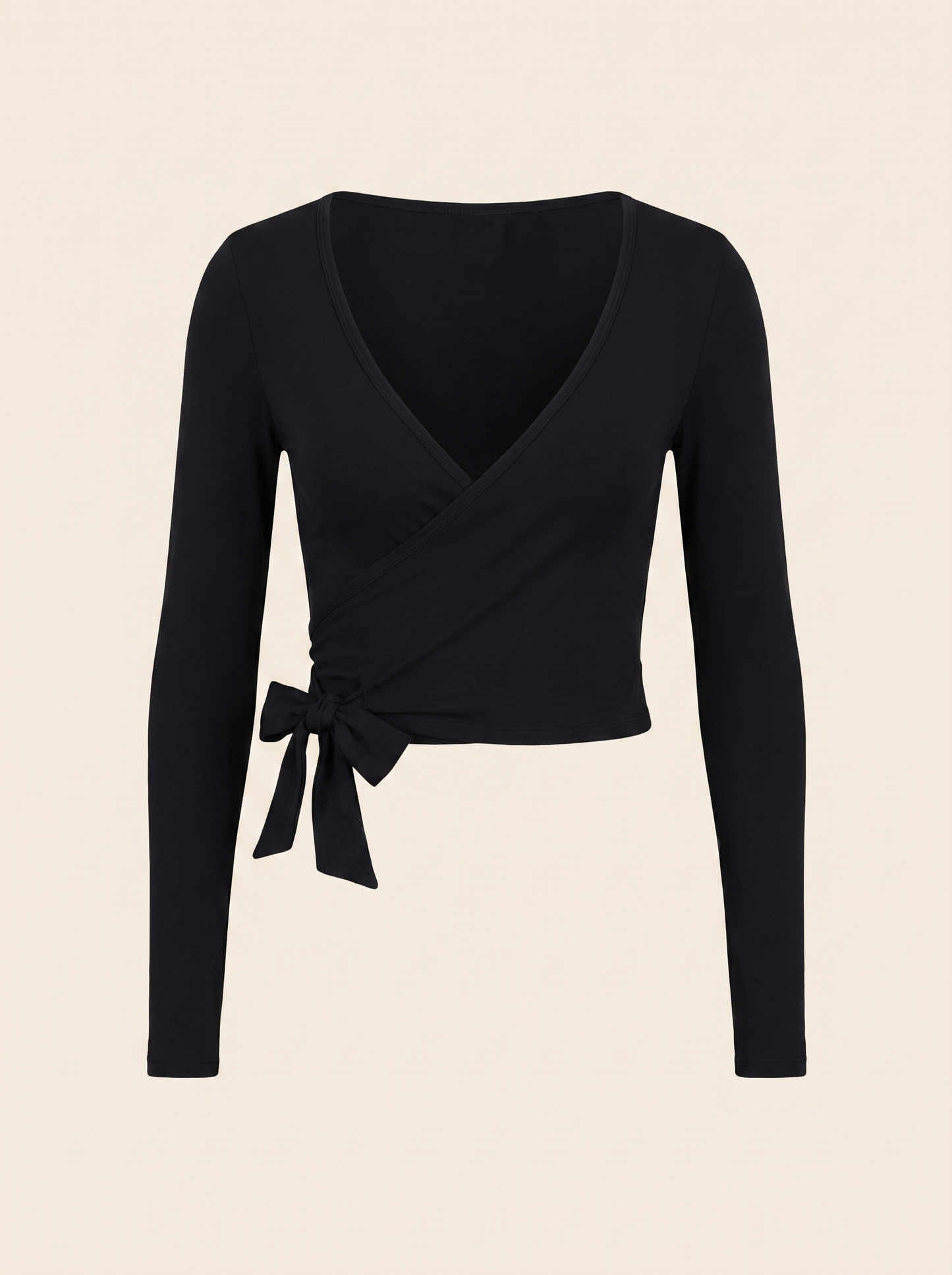 Peri Ballet Wrap Top - Black