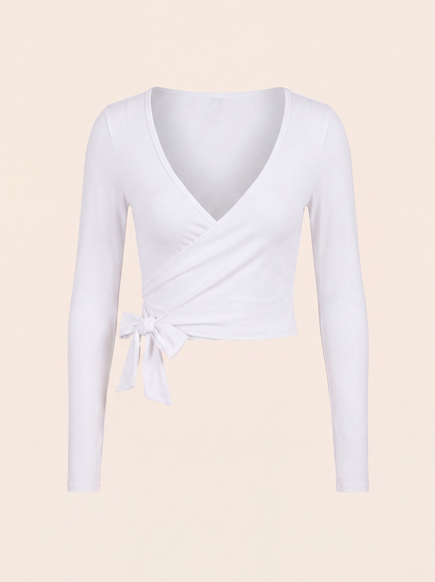 Peri Ballet Wrap Top - White