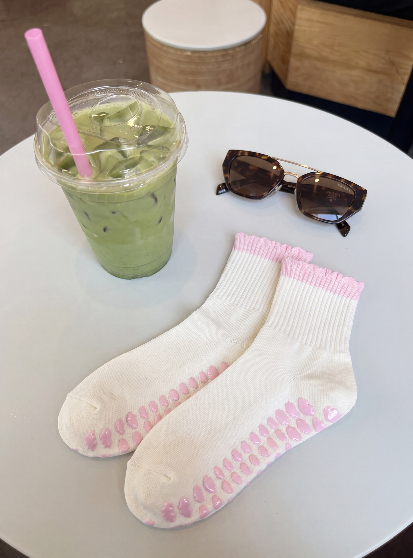 Varsity Grip Socks - Pink Frill