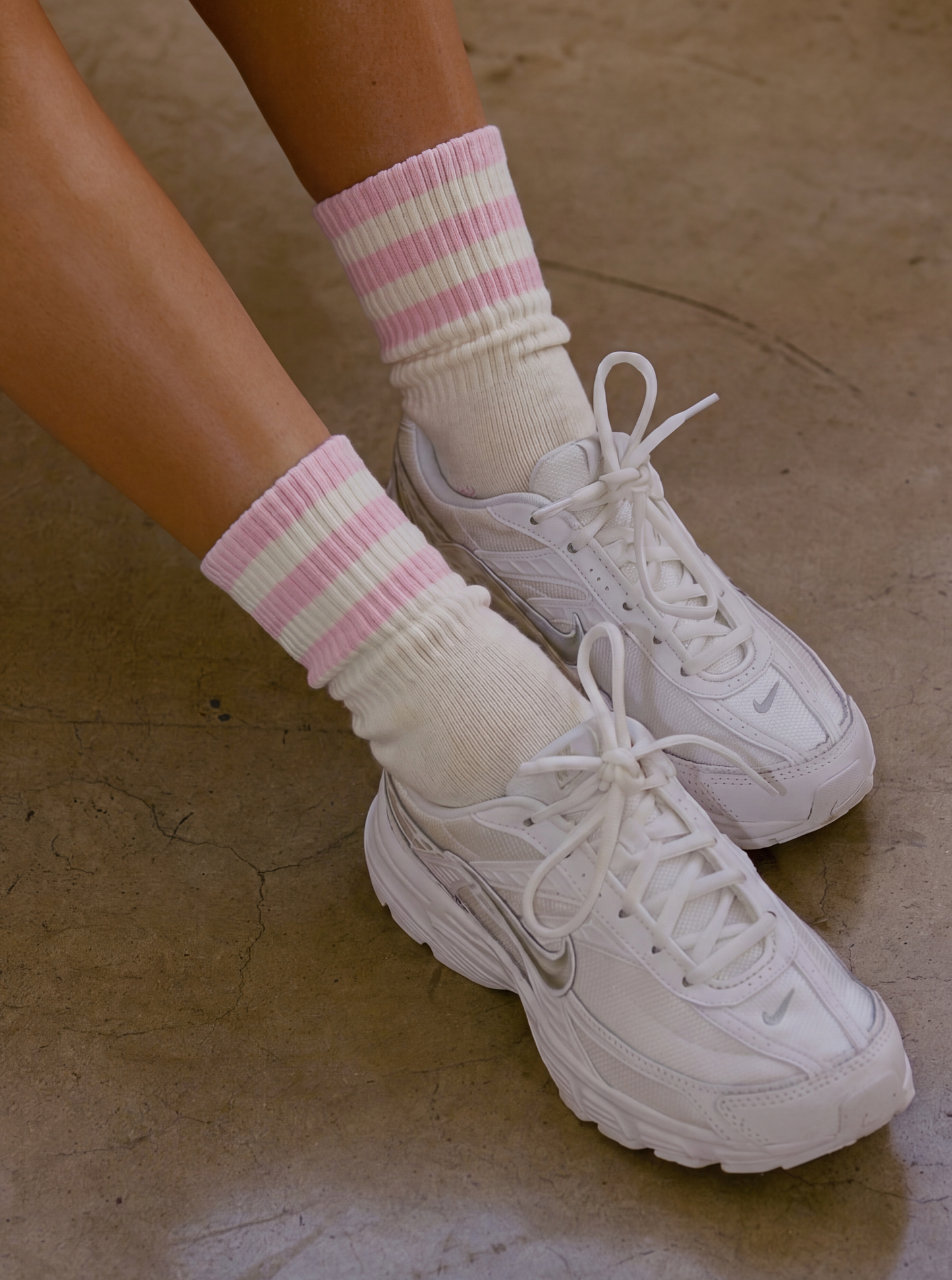Varsity Grip Socks - Pink Stripes