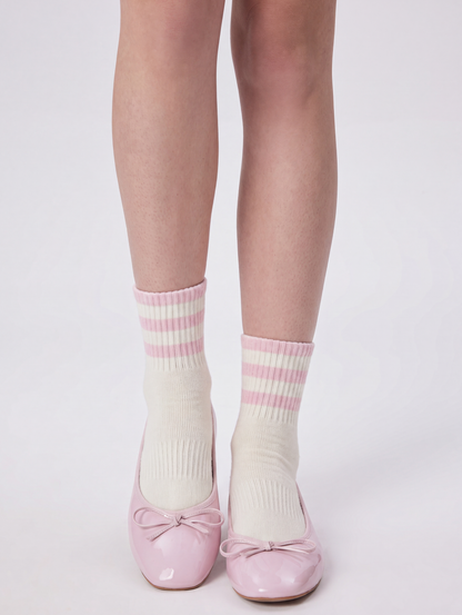 Varsity Grip Socks - Pink Stripes